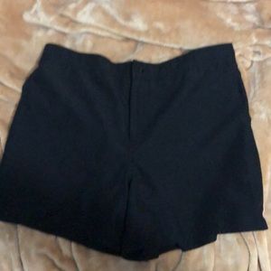Black lined swim shorts